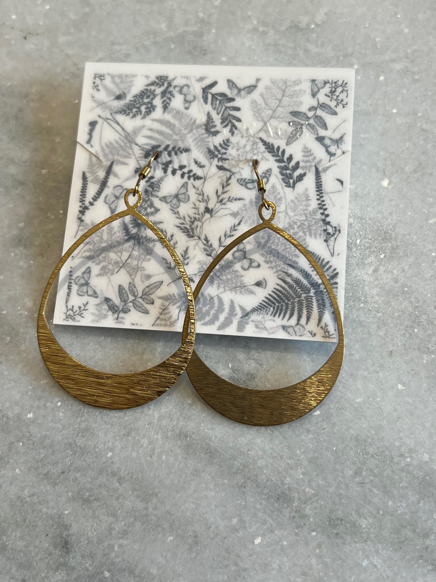 Brass Drop Earrings