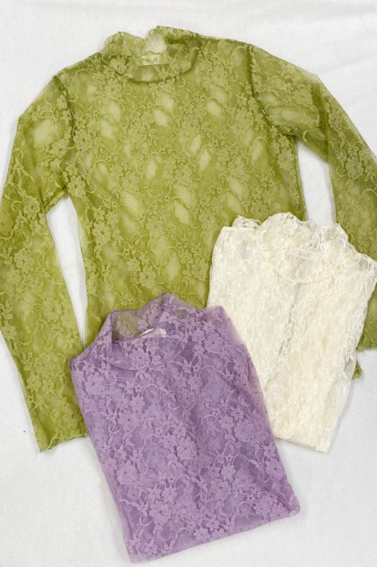 Floral Lace Long Sleeve Top